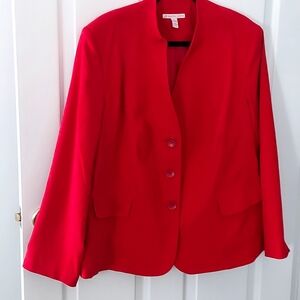 J M Collection Red Blazer